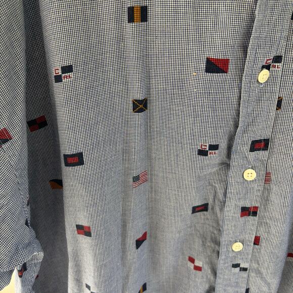 Vintage Chaps Ralph Lauren World Flags All Over Print Button Up Size XXL - Picture 5 of 7